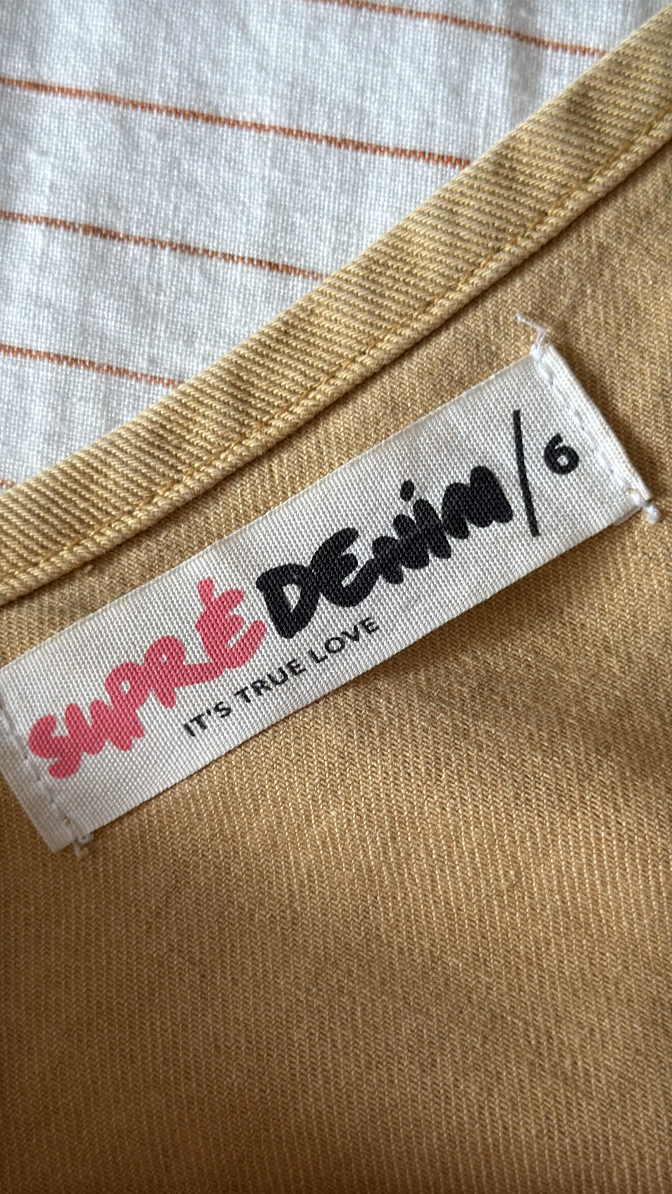 SUPRÉ DENIM // Mustard Cotton Mini Dress // Size 6