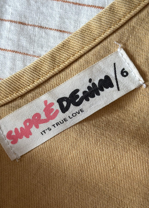 SUPRÉ DENIM // Mustard Cotton Mini Dress // Size 6