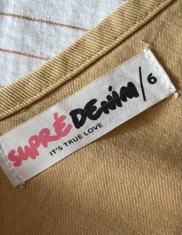 SUPRÉ DENIM // Mustard Cotton Mini Dress // Size 6