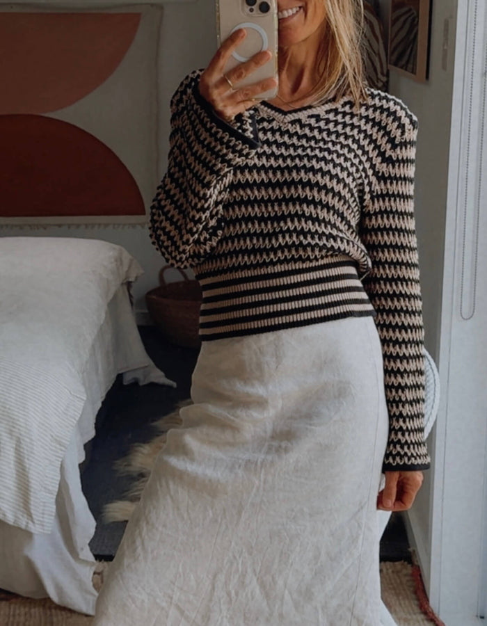 MAX // Organic Cotton Crochet Sweater // Small