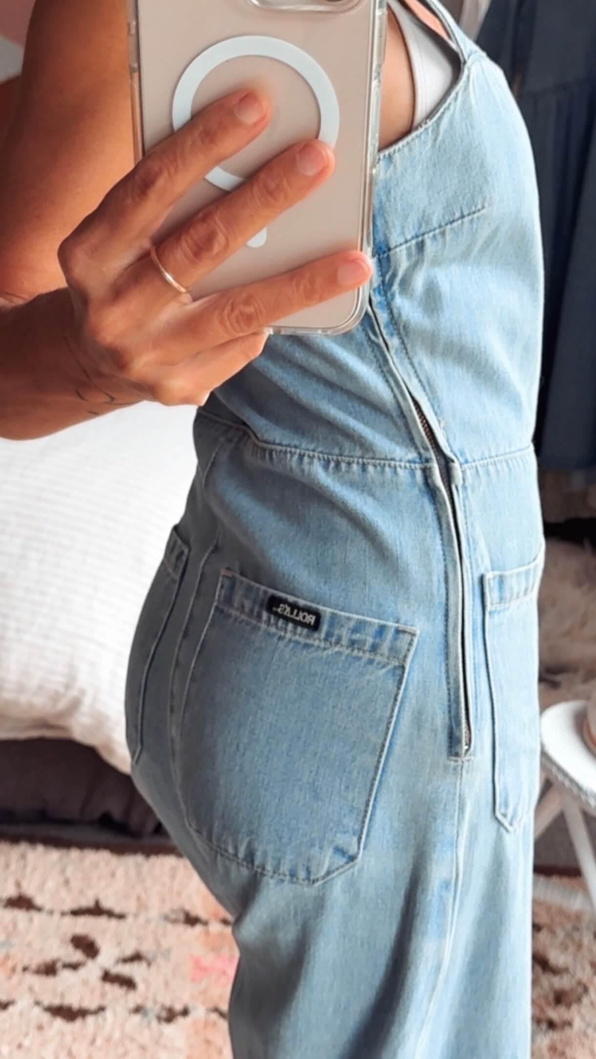 ROLLA'S // Sailor Jumpsuit // Pale Blue Denim // Small (best fit tall size 8)