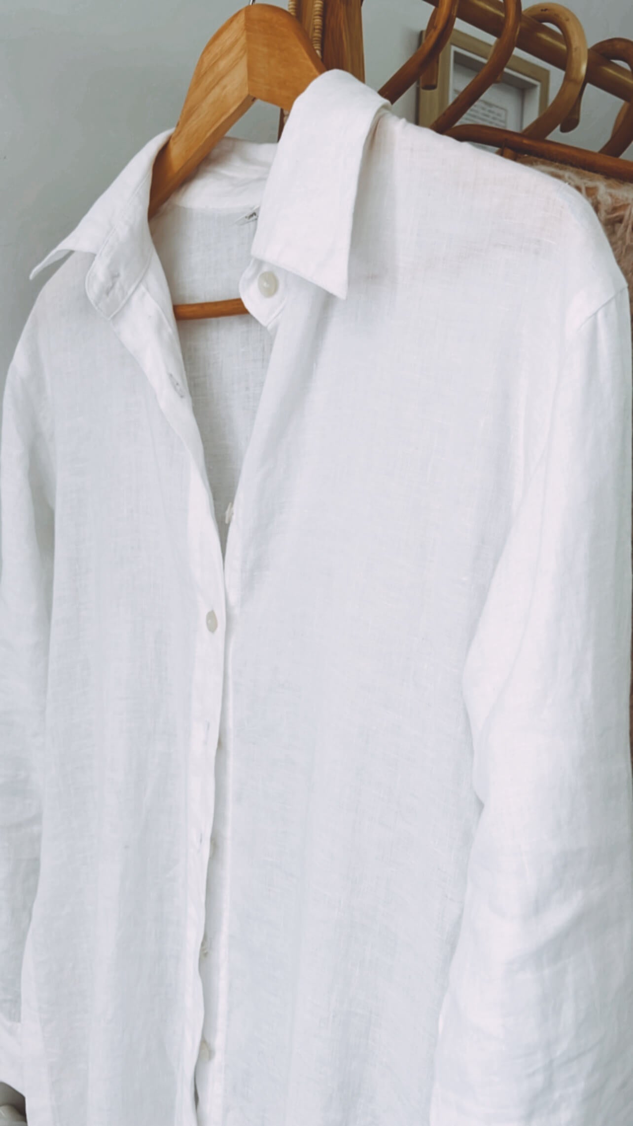 Linen Maxi Shirt Dress // Medium