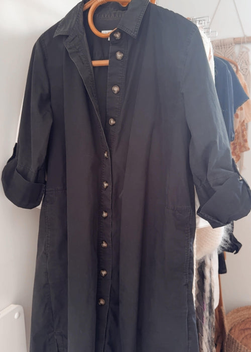 TRENERY // Shirt Dress // Black // Size 12