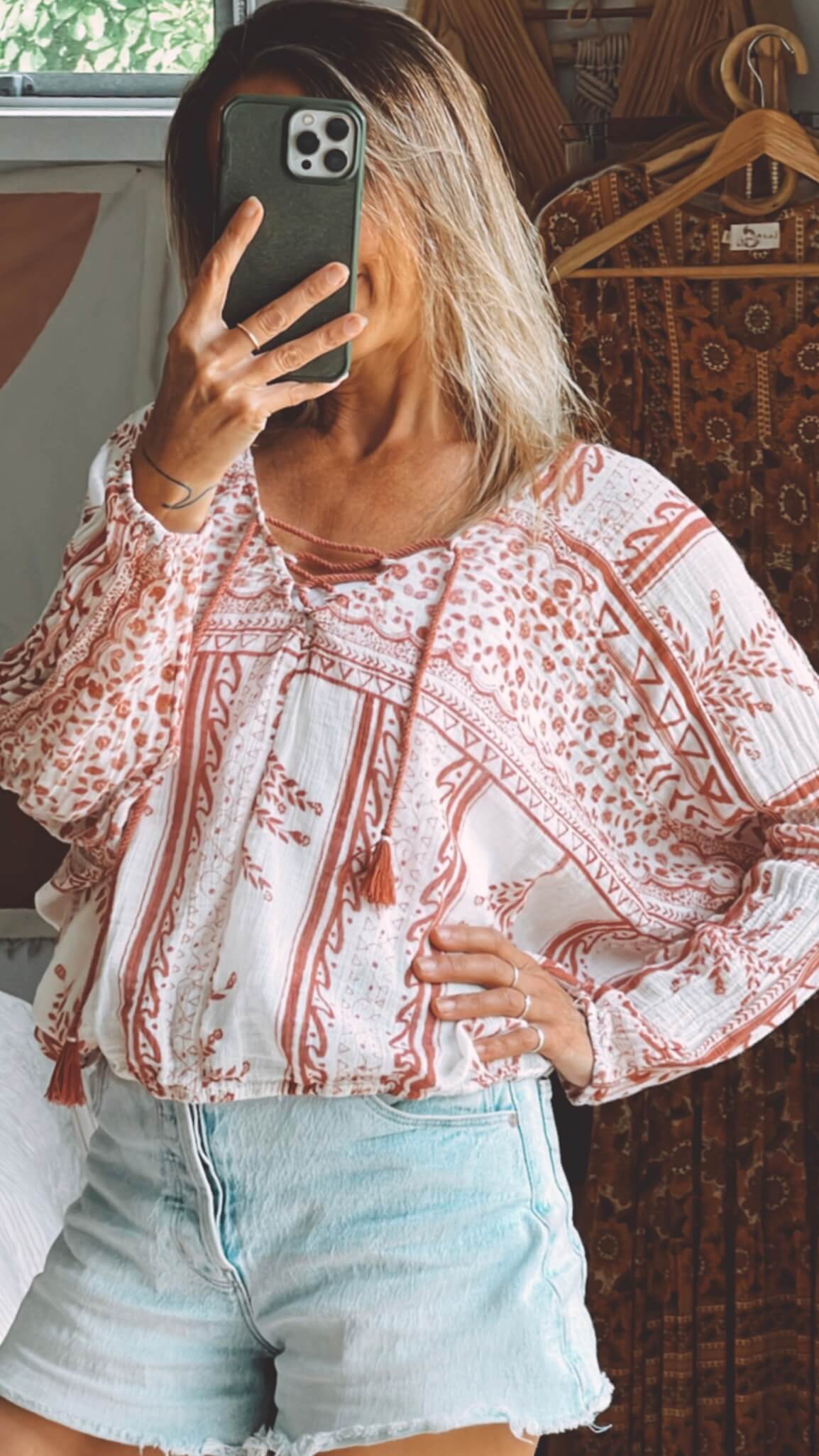 Free People Boho Blouse // Medium