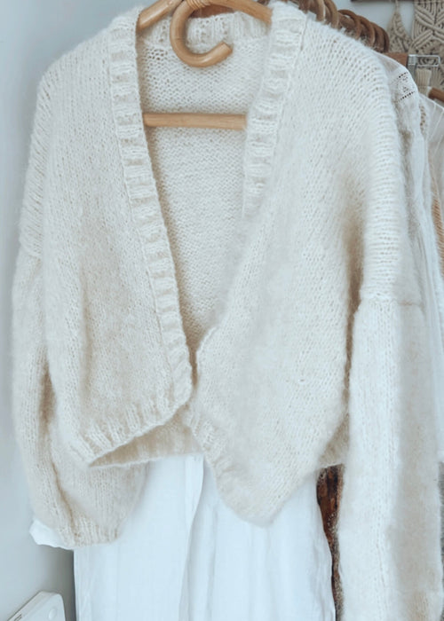 The Cropped Cardi // Cream Mohair // Free Size