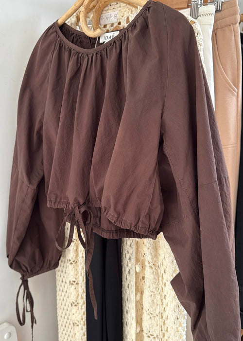 IDAĒ // Balloon Blouse // Chocolate // Size 8