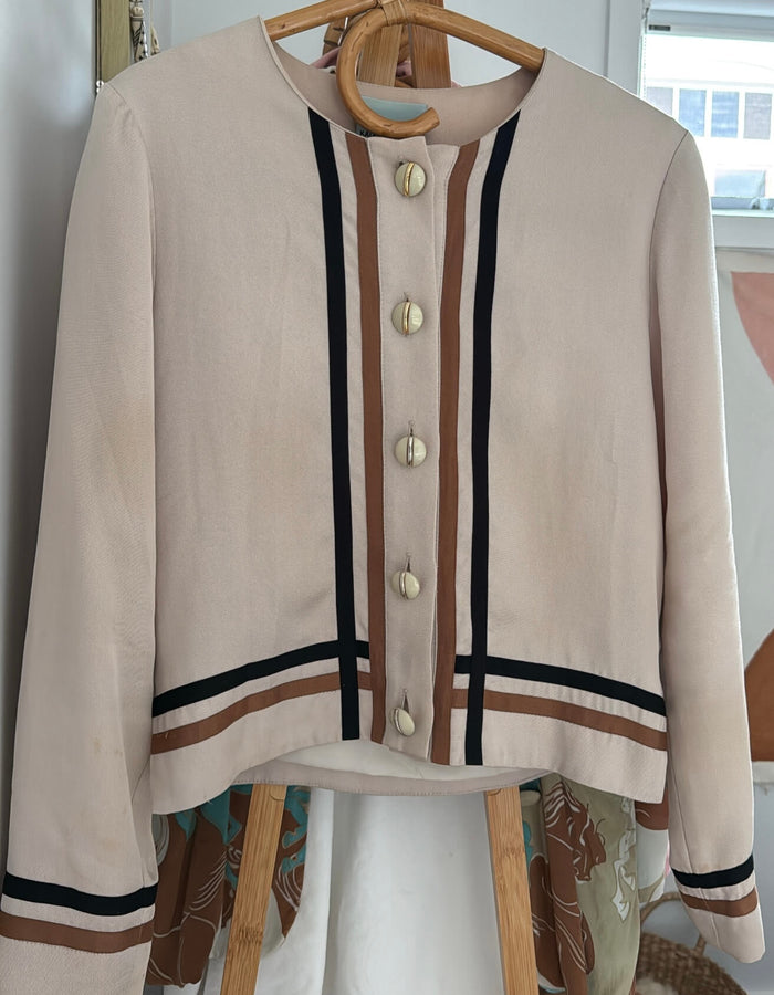 KATE SYLVESTER // Cropped Jacket // Taupe // Small