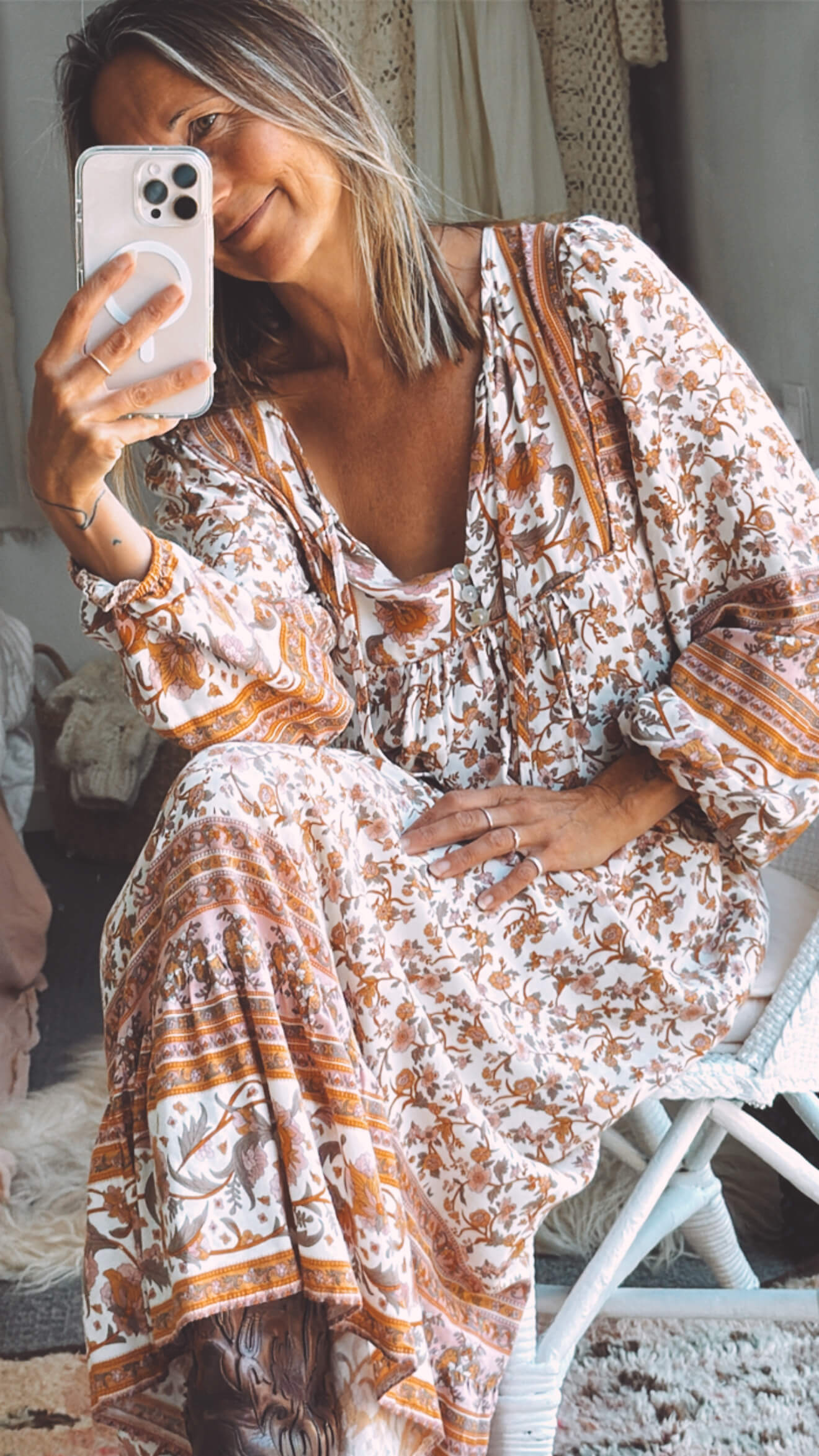 SALTY BRIGHT Boho Maxi Dress // Size 8