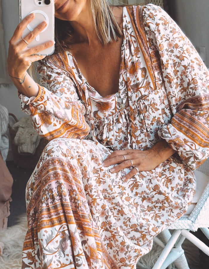 SALTY BRIGHT Boho Maxi Dress // Size 8