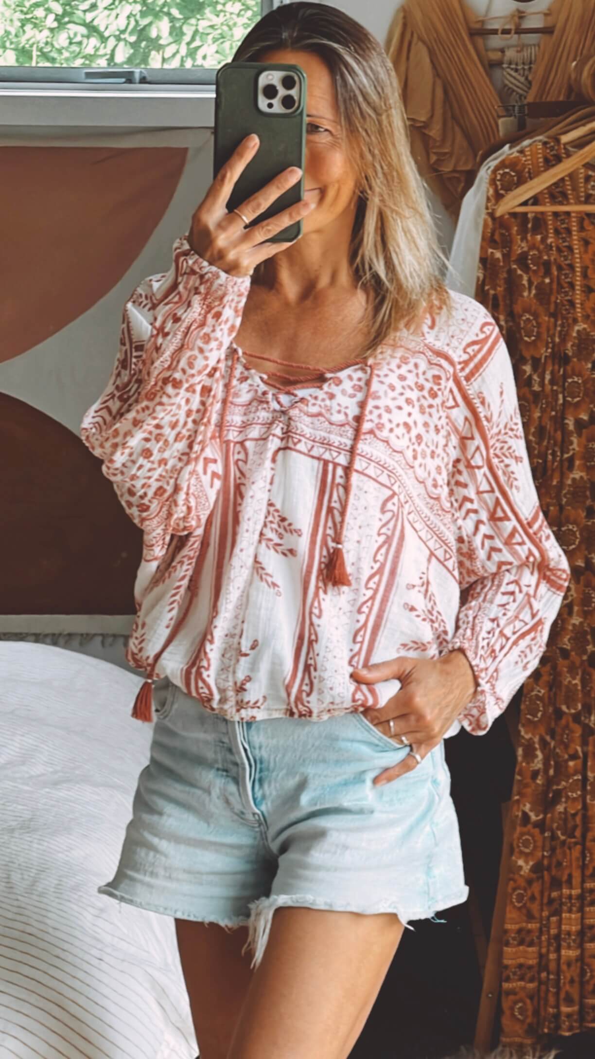 Free People Boho Blouse // Medium