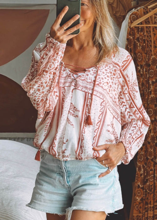 Free People Boho Blouse // Medium