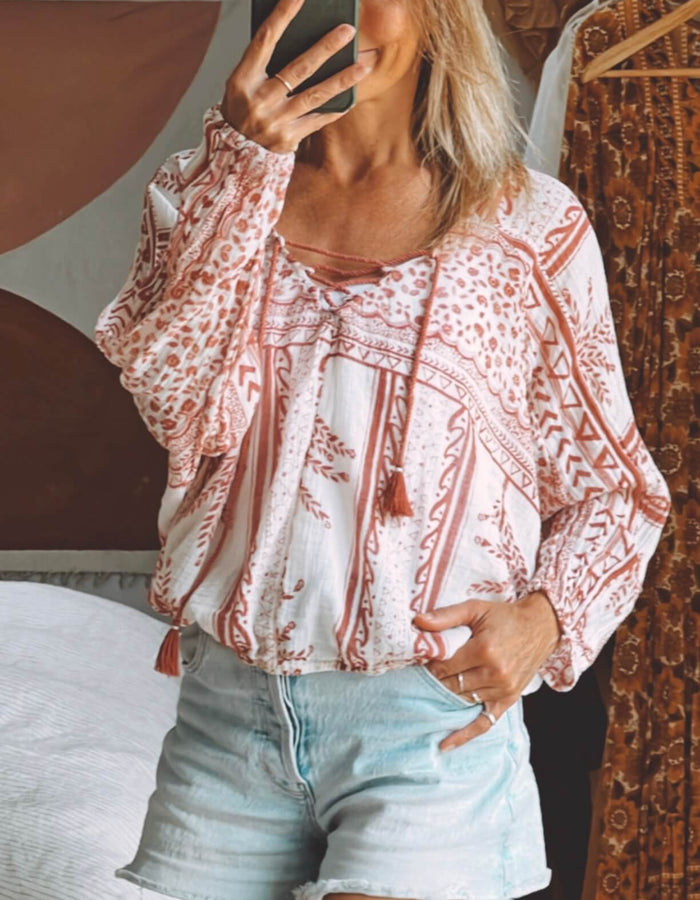 Free People Boho Blouse // Medium