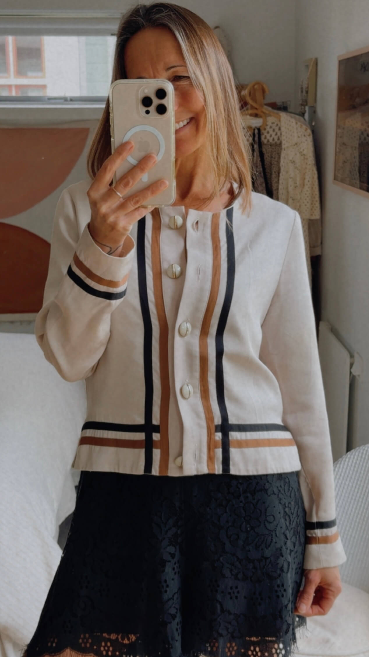KATE SYLVESTER // Cropped Jacket // Taupe // Small