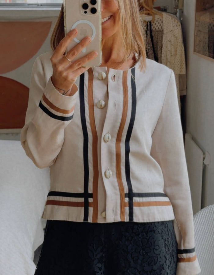 KATE SYLVESTER // Cropped Jacket // Taupe // Small