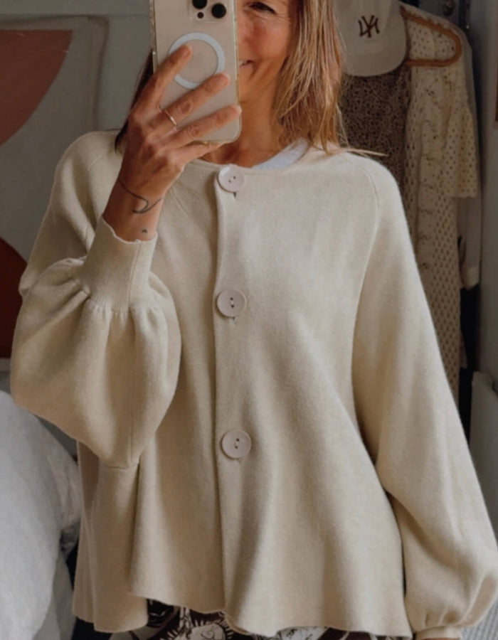 EB + IVE // BELL-SLEEVE CARDI // Fawn // Free Size
