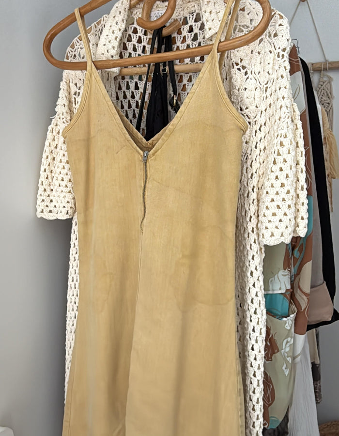 SUPRÉ DENIM // Mustard Cotton Mini Dress // Size 6