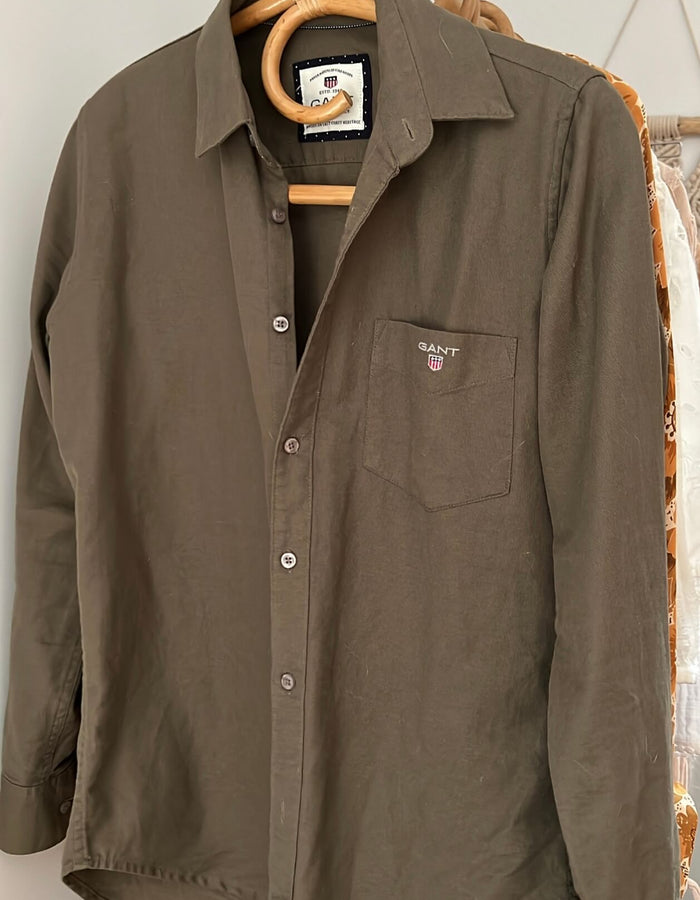 GANT Khaki Green Shirt // small-medium