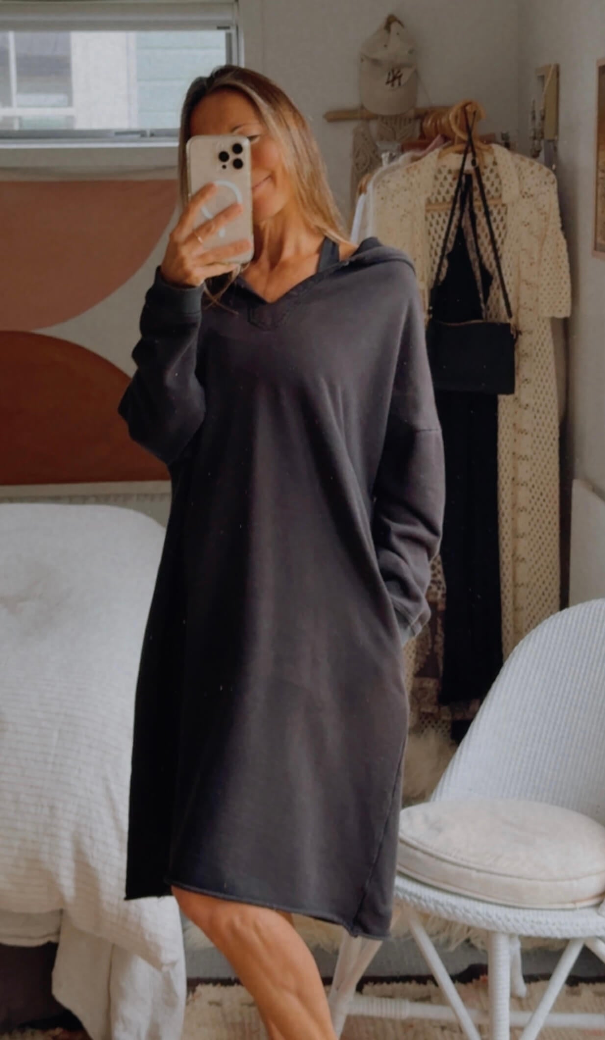STAPLE + CLOTH // Sweatshirt Dress // Black // Small