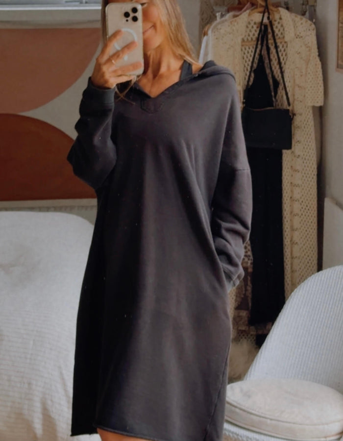 STAPLE + CLOTH // Sweatshirt Dress // Black // Small