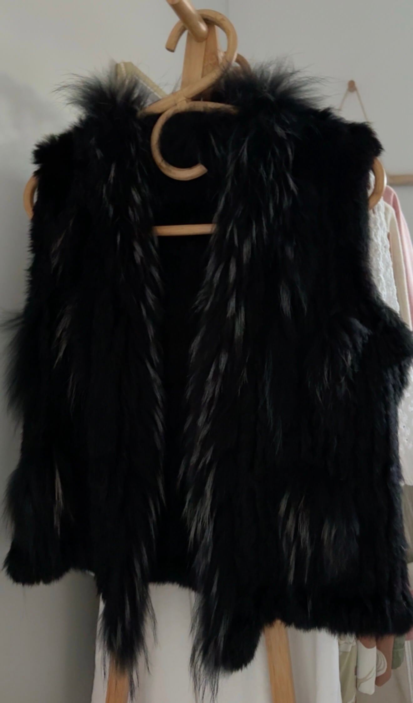 RABBIT FUR VEST // NOIR // Small