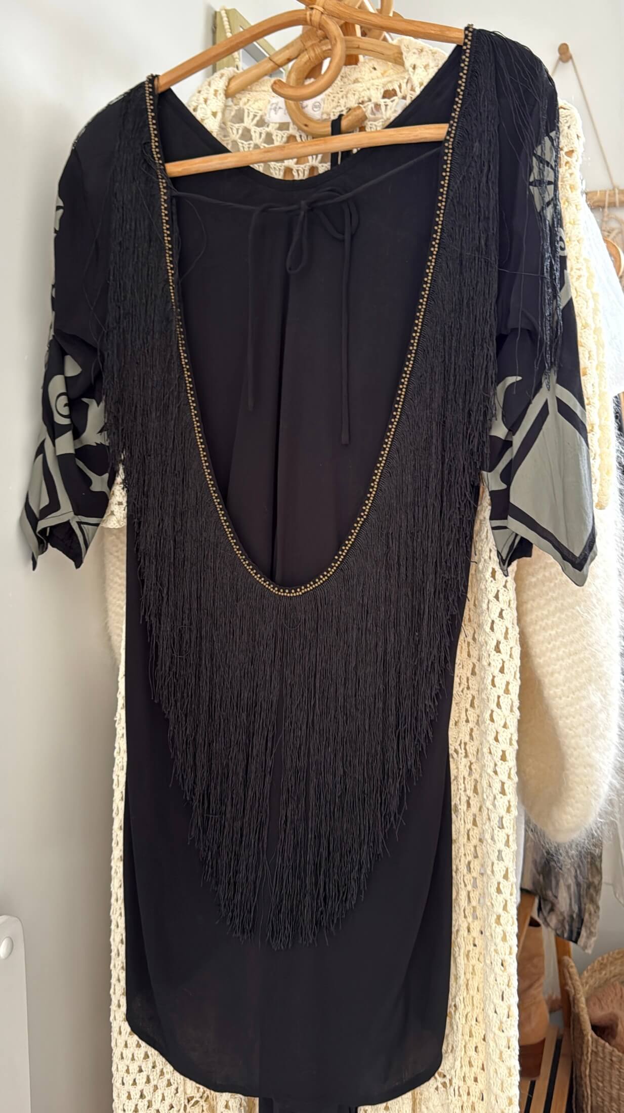 SPELL & THE GYPSY COLLECTIVE // Wild Horses Fringe Dress // Black // Size 8