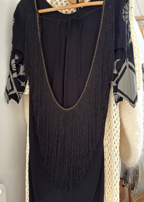 SPELL & THE GYPSY COLLECTIVE // Wild Horses Fringe Dress // Black // Size 8
