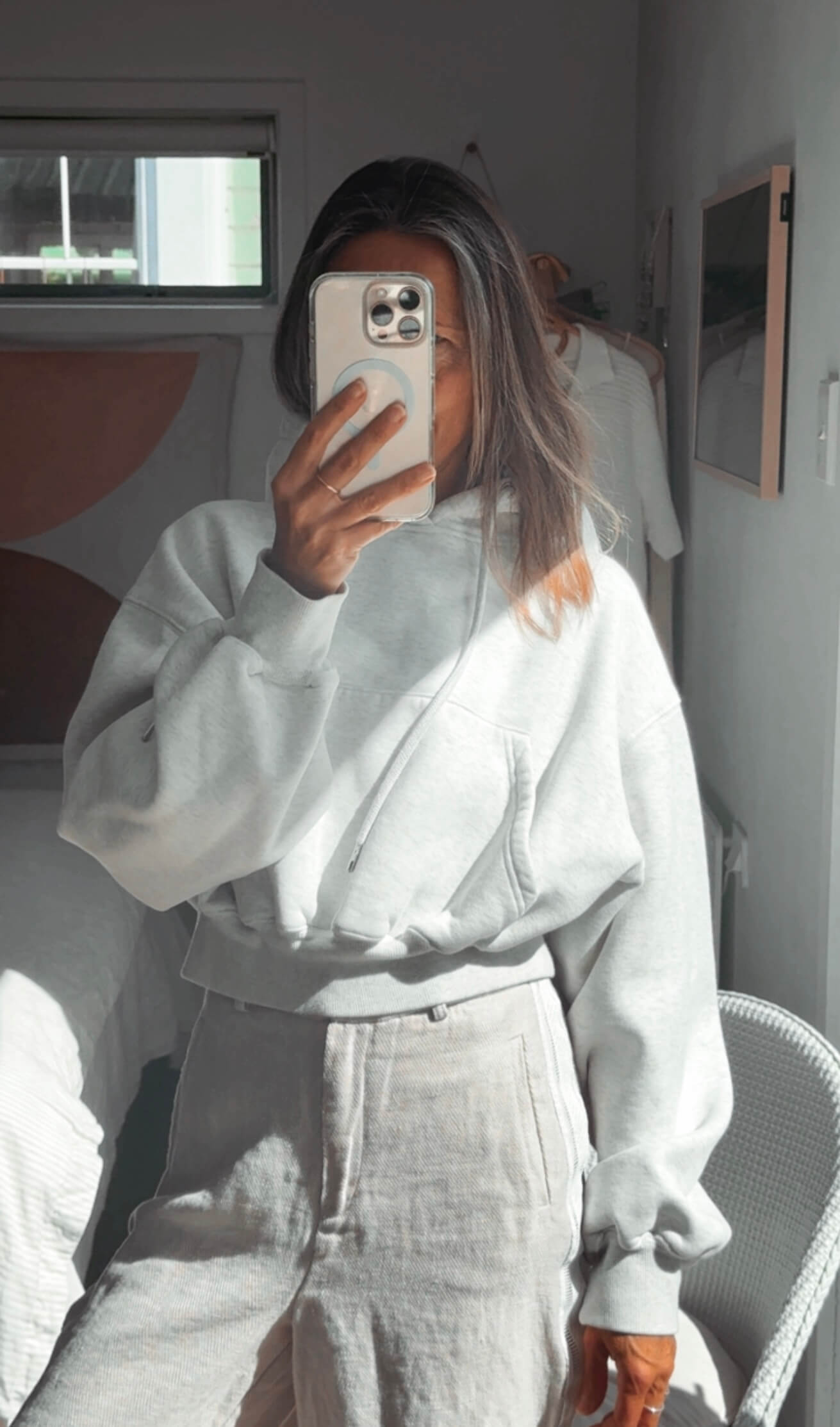 ARBY + OPAL // Lounge Hoodie // Grey Marle // Small (8)