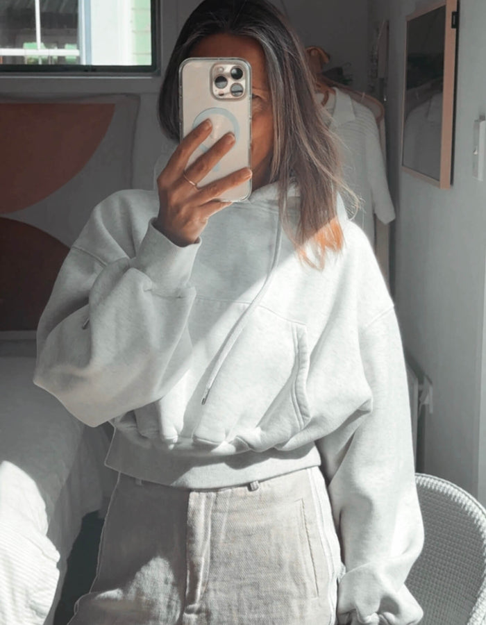 ARBY + OPAL // Lounge Hoodie // Grey Marle // Small (8)