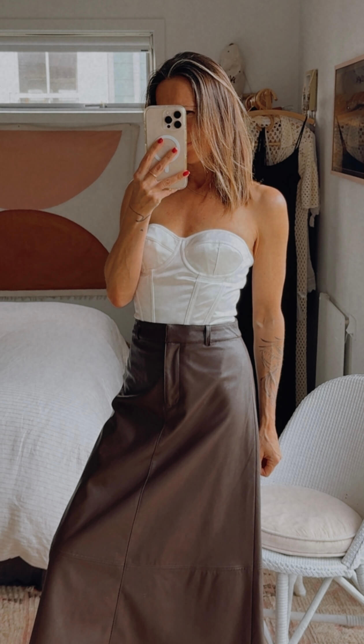 NO LABEL // Satin Corset // Cream // XS