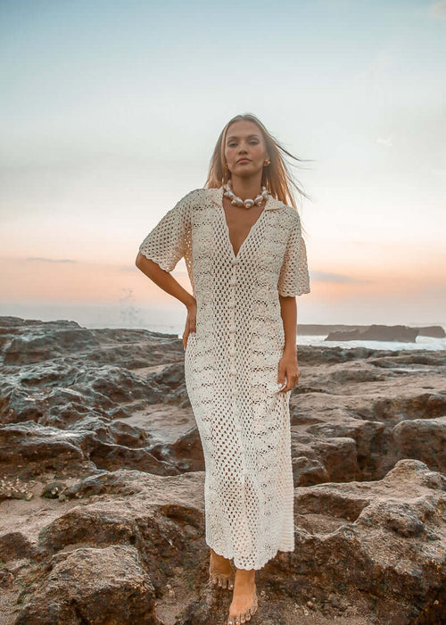 Palm Collective Crochet Maxi Dress