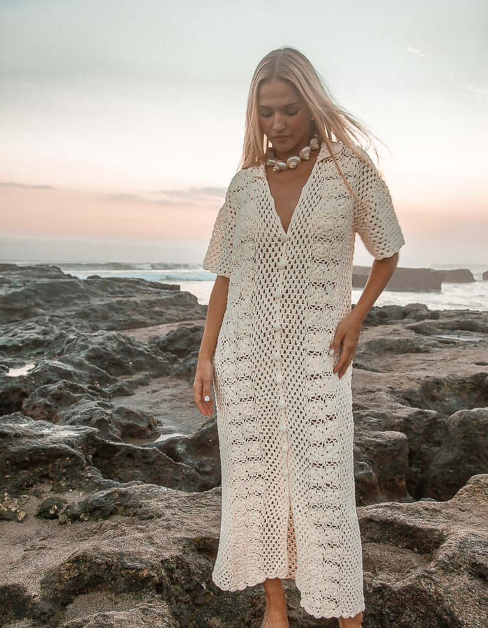 Palm Collective Crochet Maxi Dress