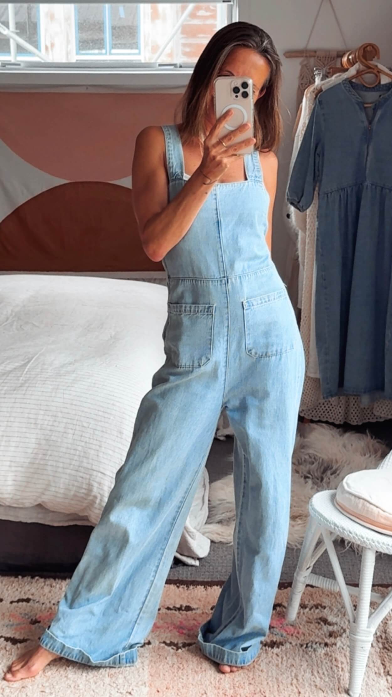 ROLLA'S // Sailor Jumpsuit // Pale Blue Denim // Small (best fit tall size 8)