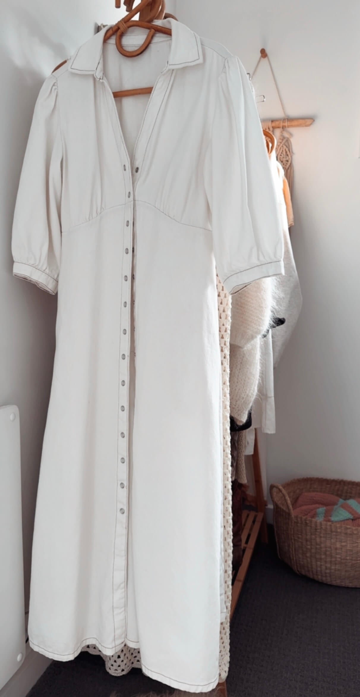 DENIM // Maxi Dress // Ecru // Small