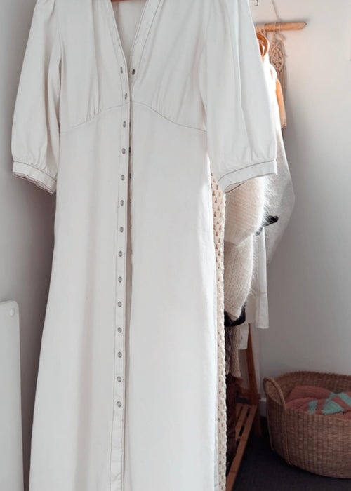 DENIM // Maxi Dress // Ecru // Small