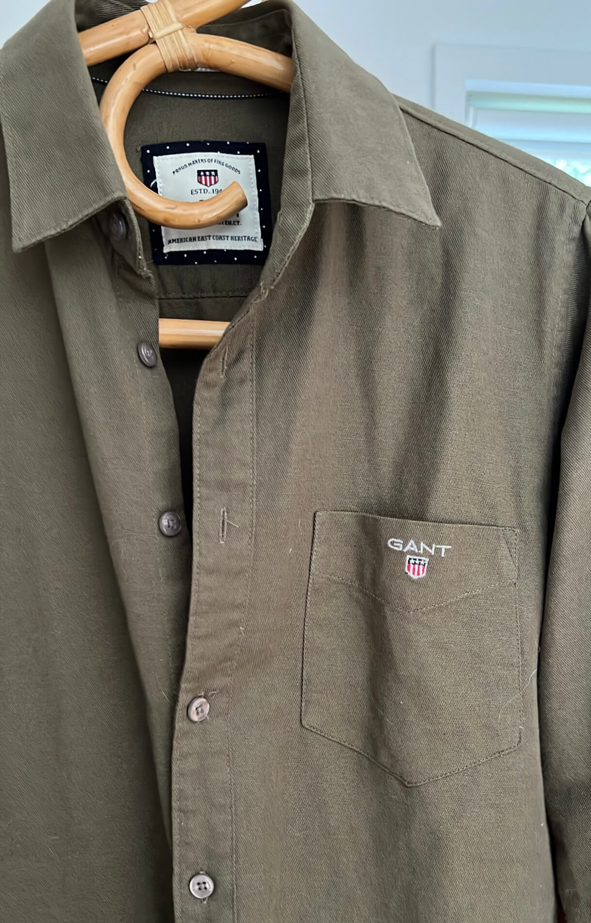 GANT Khaki Green Shirt // small-medium