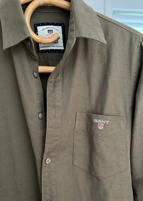 GANT Khaki Green Shirt // small-medium