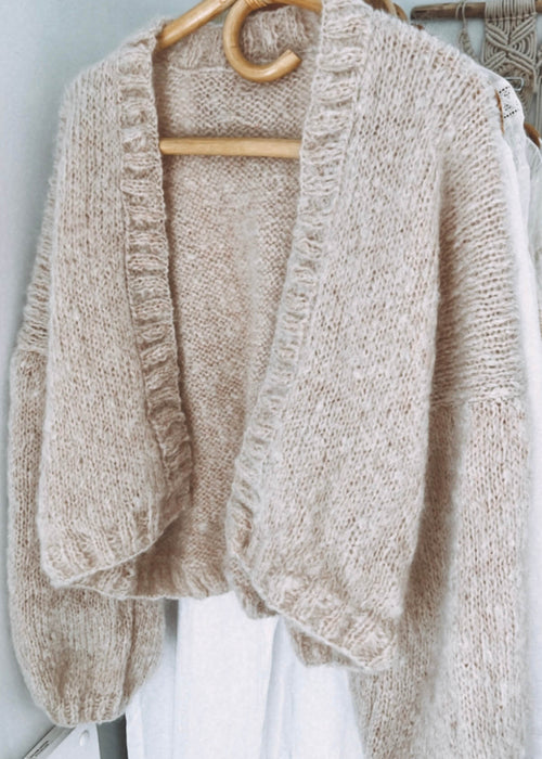 The Cropped Cardi // Buff Mohair // Free Size