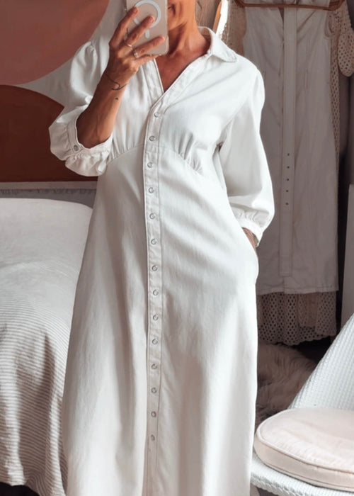 DENIM // Maxi Dress // Ecru // Small