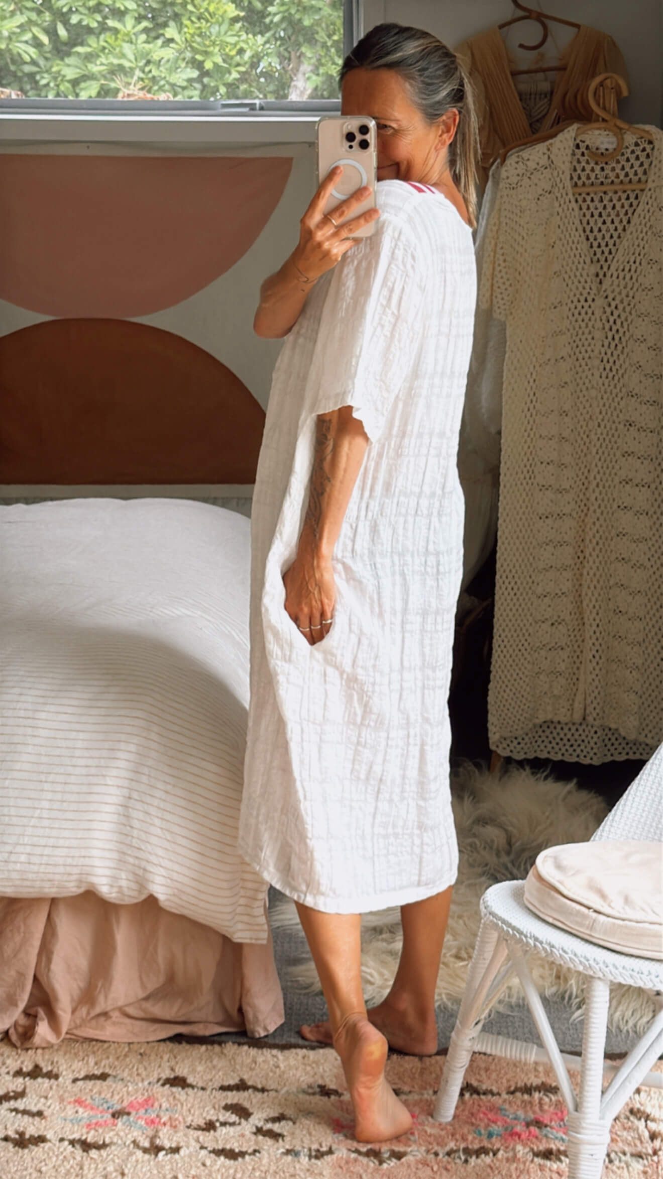 SHERYL MAY Linen Dress // Free Size