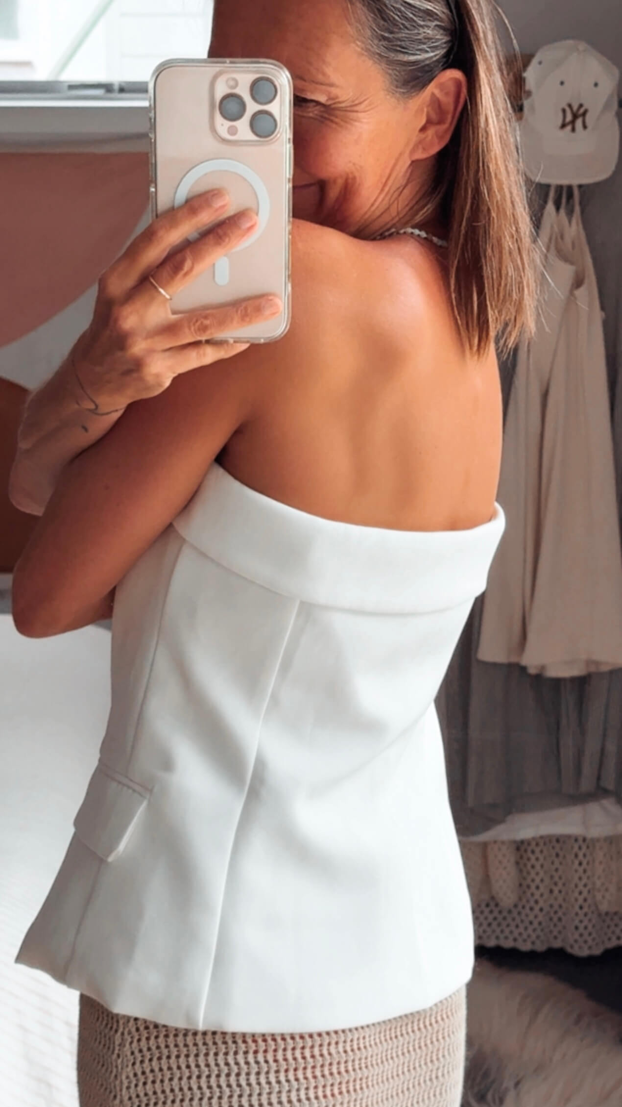PRINCESS POLLY // Change It Up Strapless Top // White // S/M