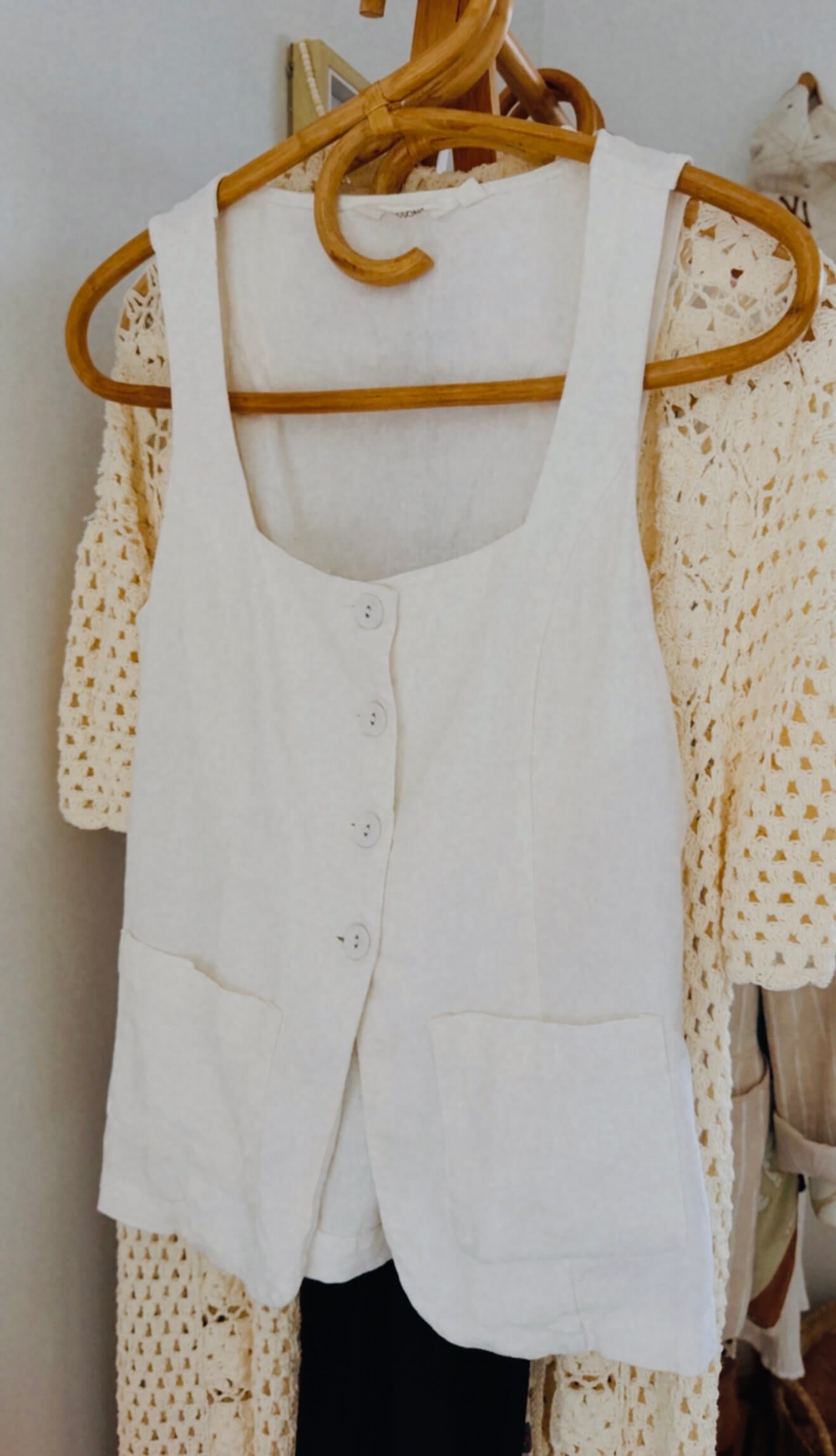 GLASSONS // Linen Vest // Size 8