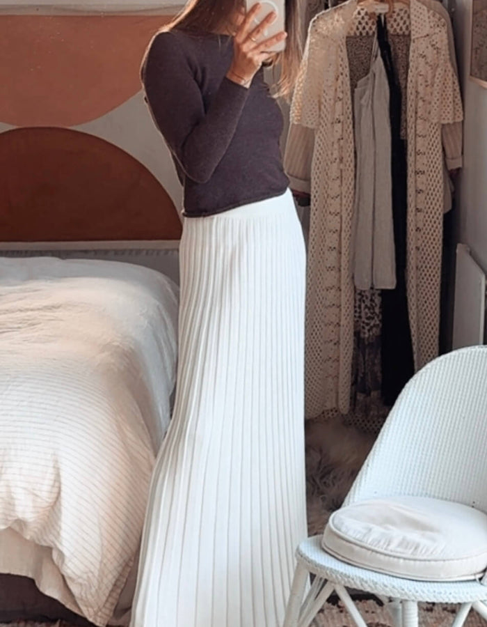 DISSH // Ollie Maxi Skirt // White // Medium