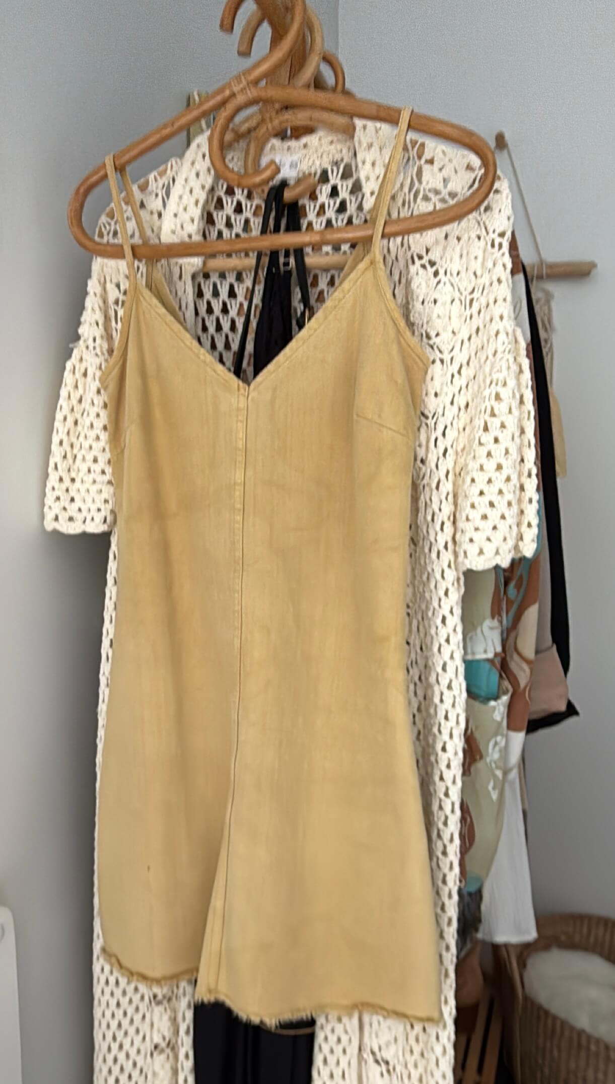 SUPRÉ DENIM // Mustard Cotton Mini Dress // Size 6