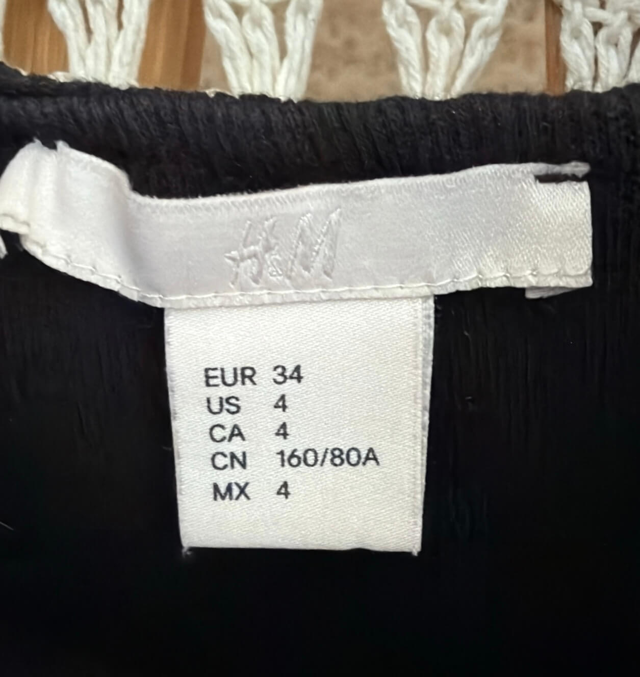 H&M // Black Cotton Cami // Small