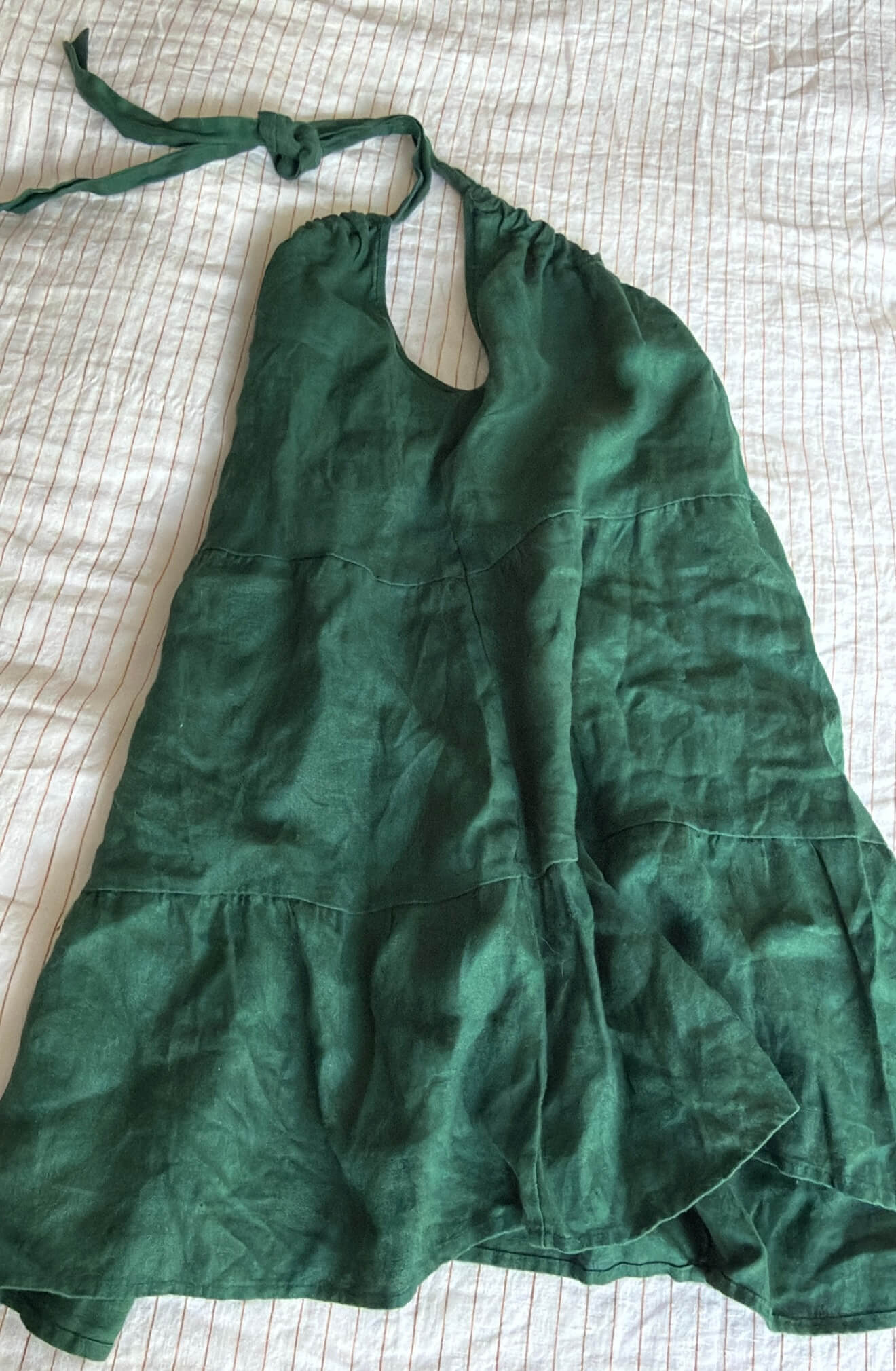 AERE // Linen Halter Dress // Green // Size 6