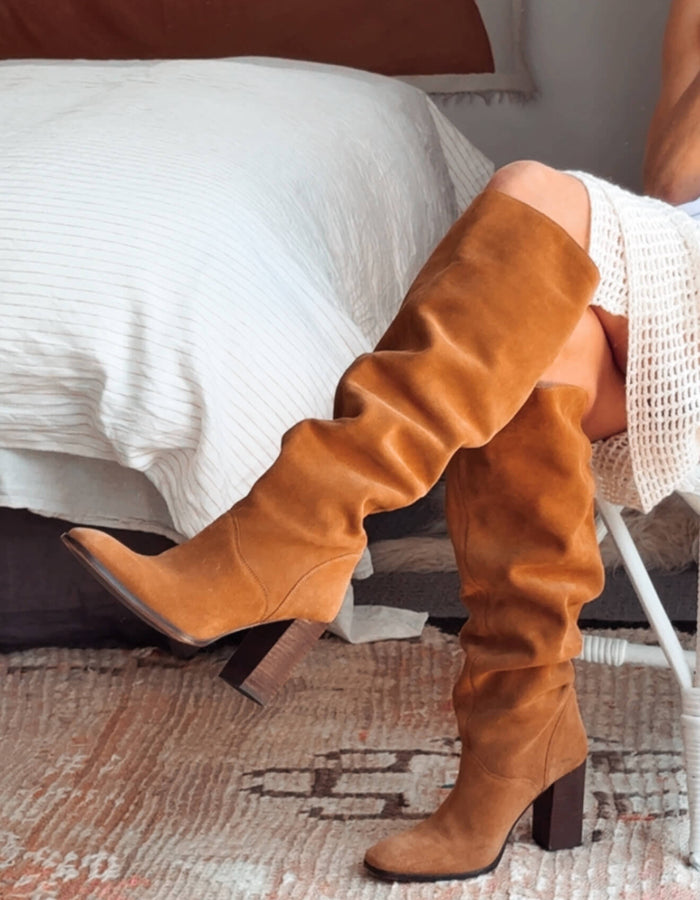 SPELL & THE GYPSY COLLECTIVE  // Cha Cha Slouch Boot - Tan  //  Size 38