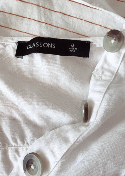 GLASSONS // White Romper // Size 8