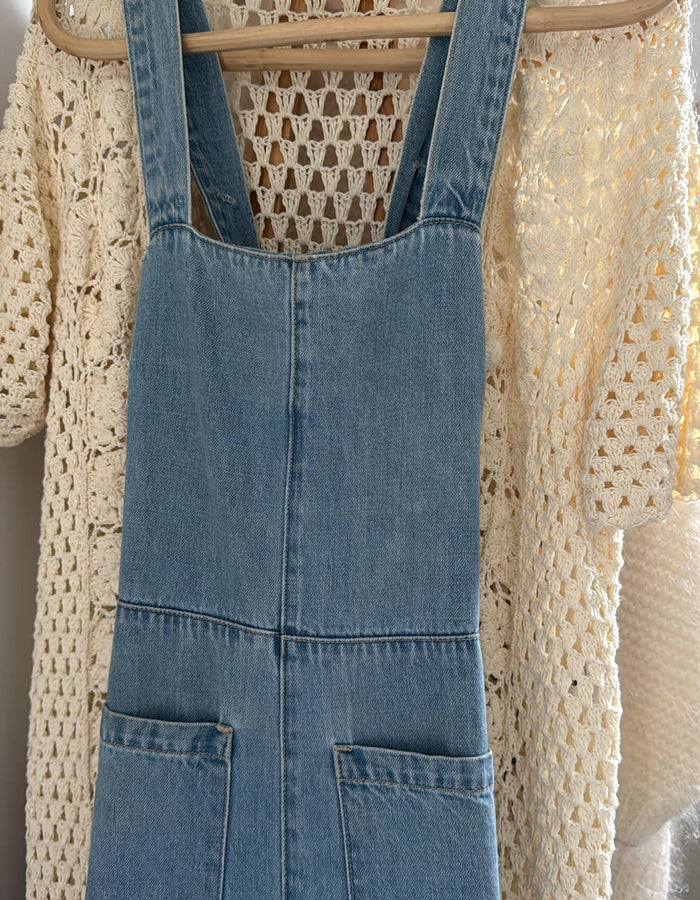 ROLLA'S // Sailor Jumpsuit // Pale Blue Denim // Small (best fit tall size 8)