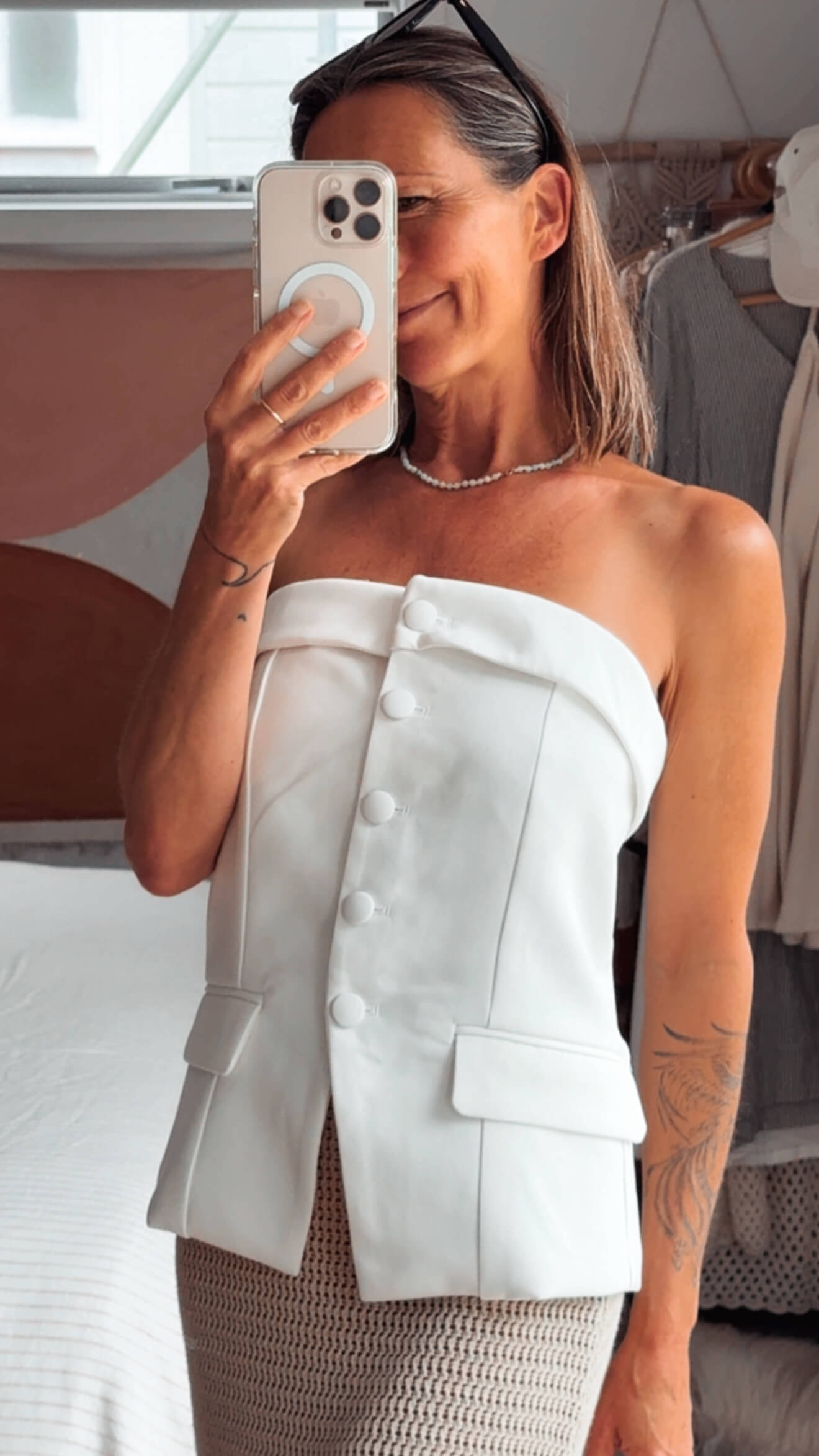 PRINCESS POLLY // Change It Up Strapless Top // White // S/M