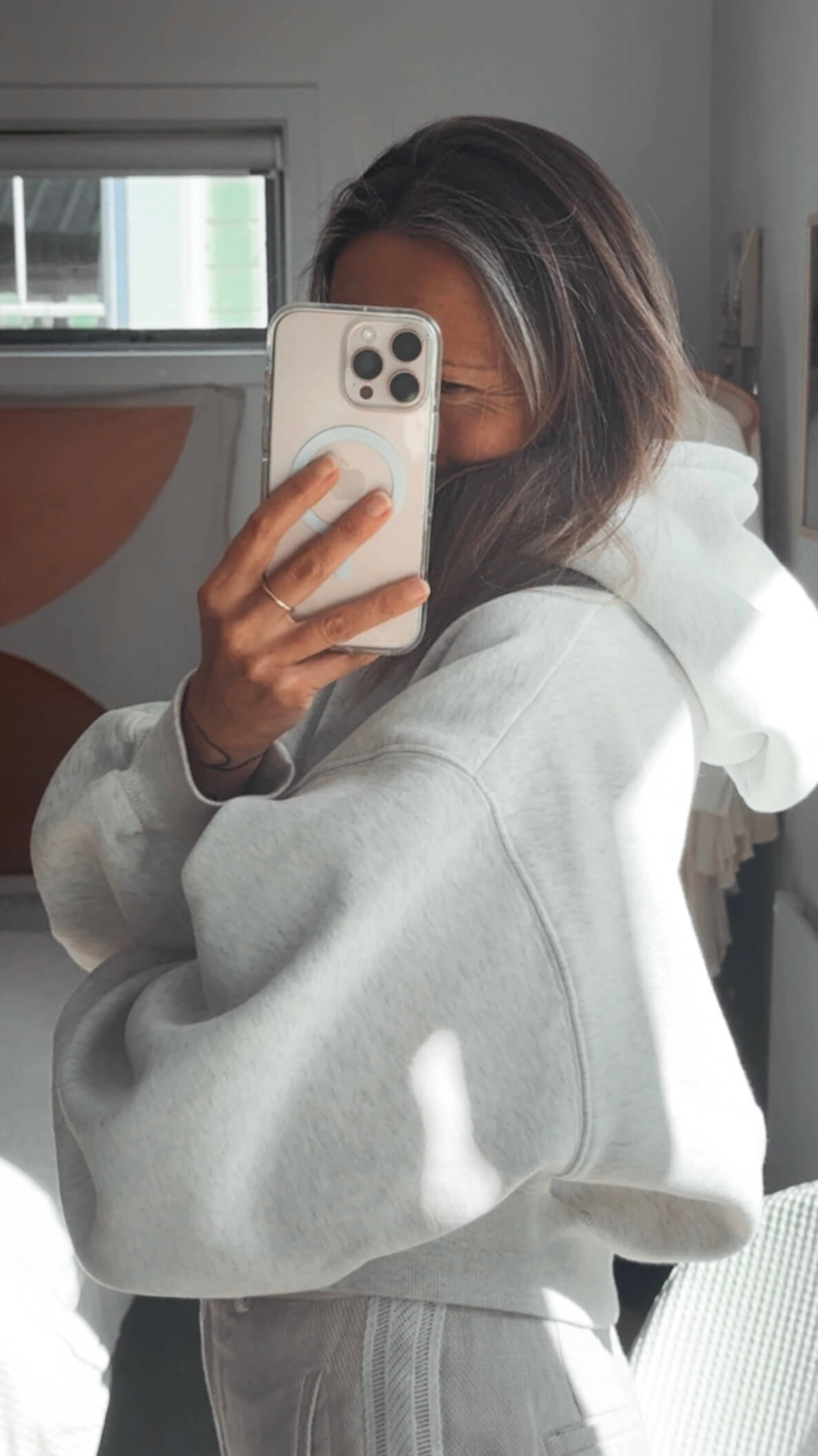 ARBY + OPAL // Lounge Hoodie // Grey Marle // Small (8)